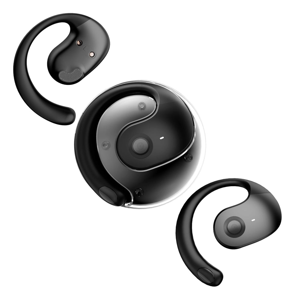 Xmenha front view of earbuds showing design and comfortable fit benefit