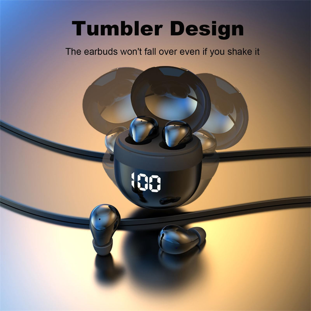Xmenha earbud fitted in ear, demonstrating low-profile discreet wear