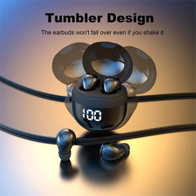 Xmenha earbud fitted in ear, demonstrating low-profile discreet wear