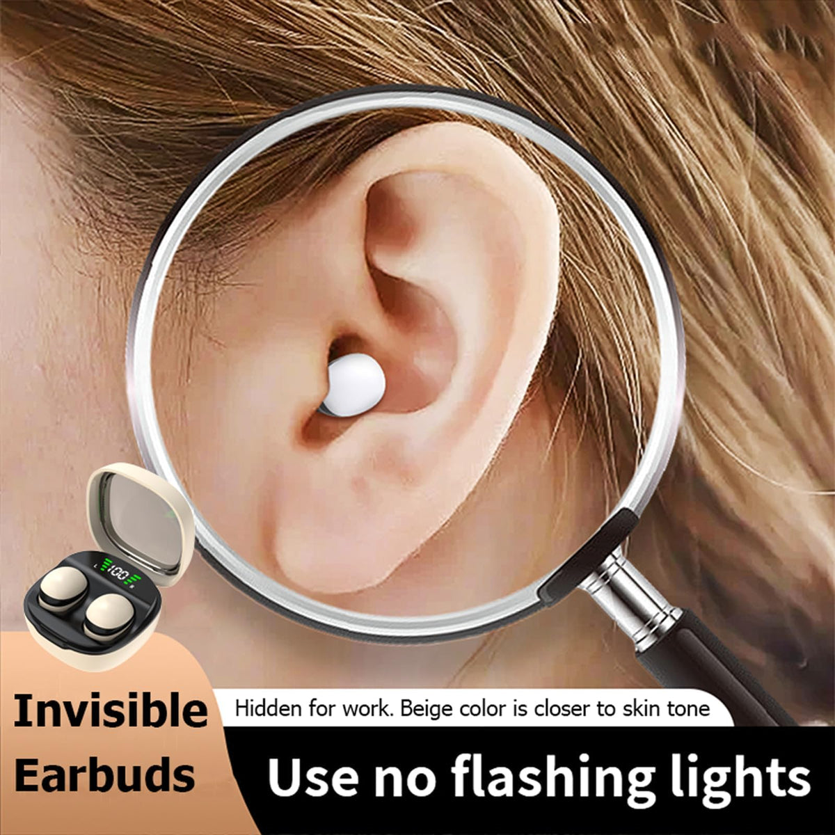 Xmenha invisible earbud packaging and user manual included for easy setup