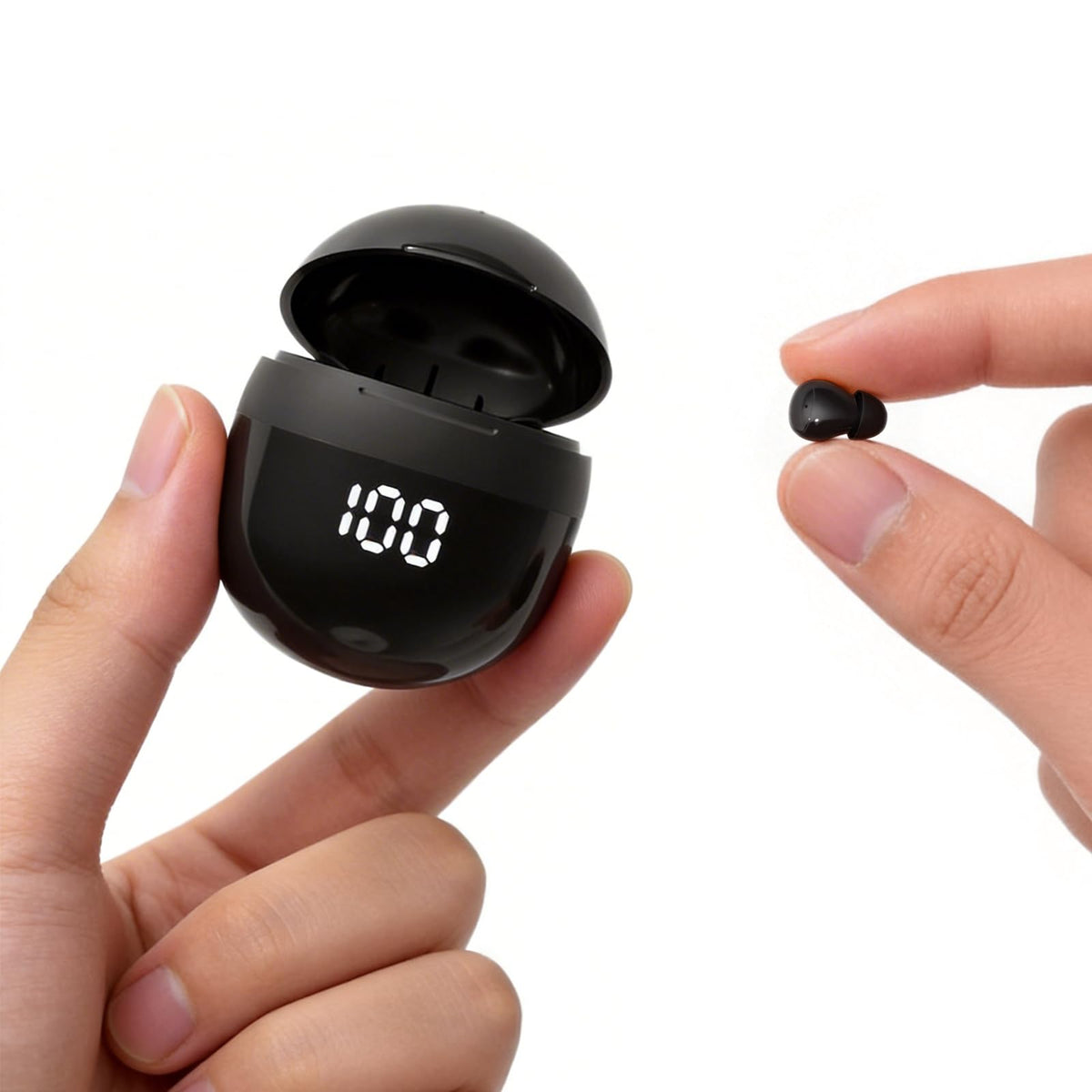 Xmenha invisible mini earbuds in charging case for quick power on the go