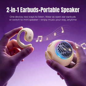 Xmenha Purple Kids 2in1 headphones and speaker for versatile listening on the go.