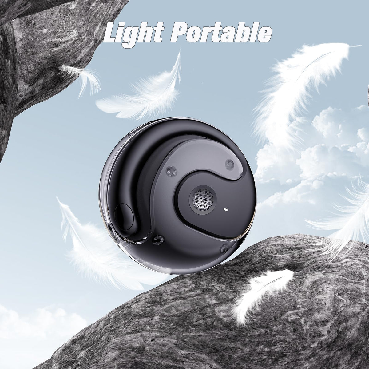 Xmenha next to smartphone to show compact size and portability benefit