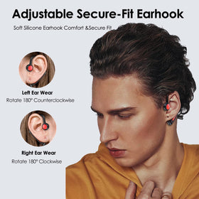 Xmenha sport earbuds with earhooks and IPX5 waterproof for sweat-proof training.