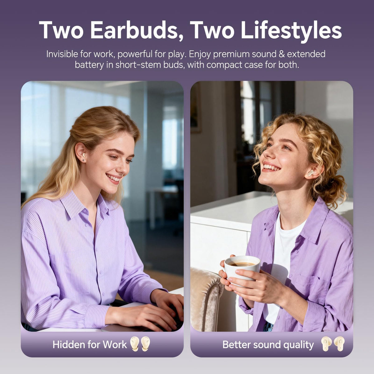 Xmenha two-pack earbuds ready for sharing during workouts or movie nights