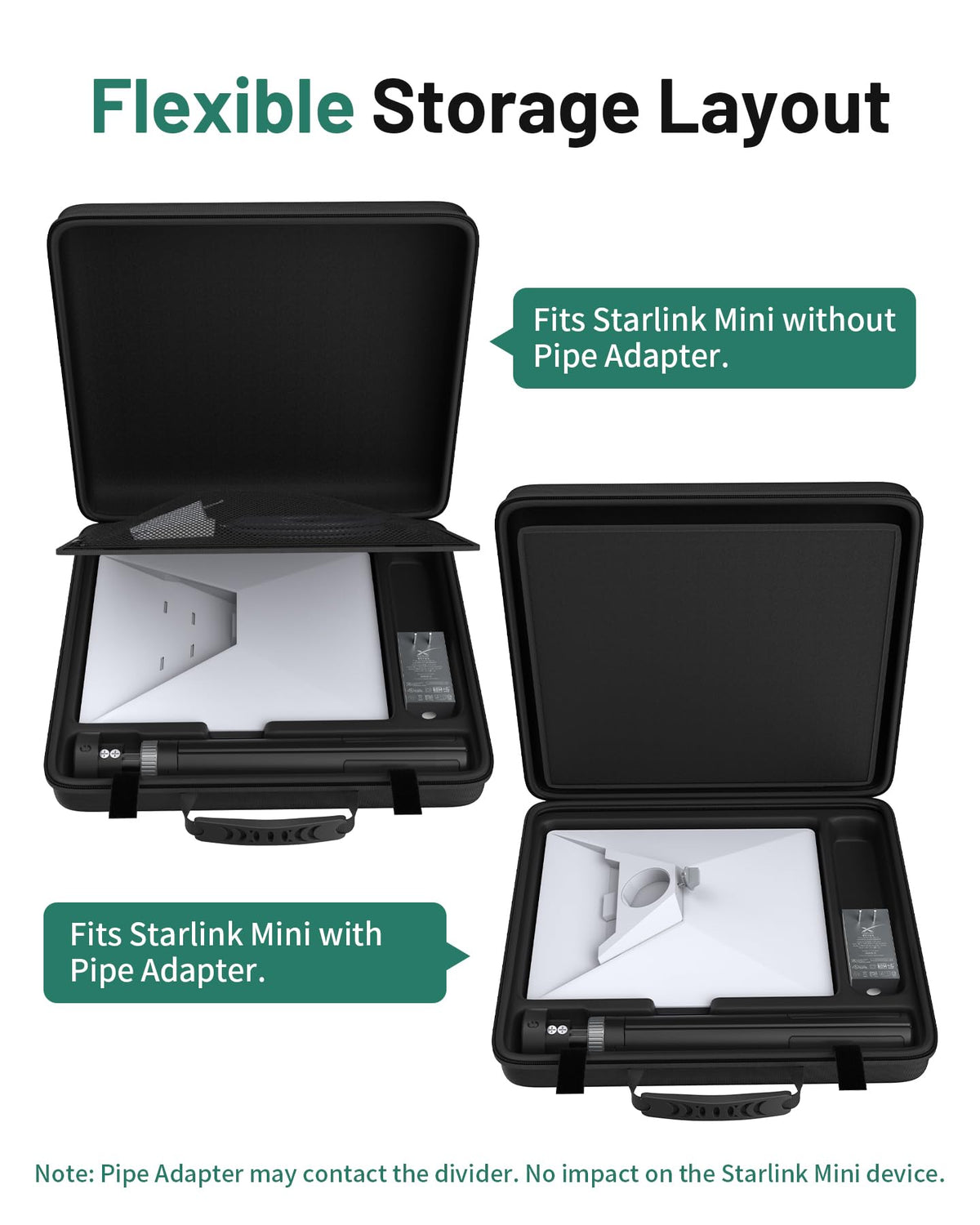 XMoving Starlink Mini base with grooves for organized mounting accessories.