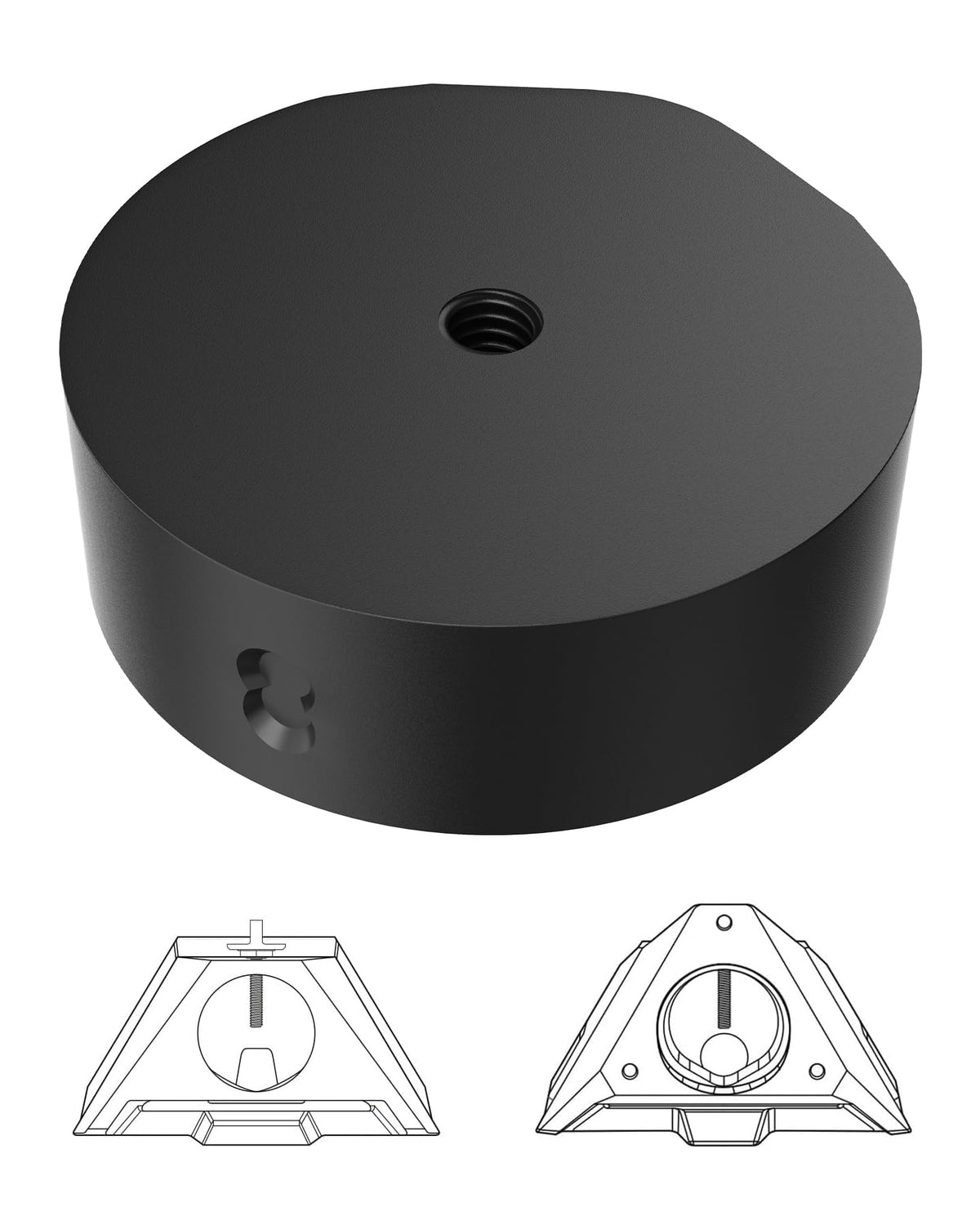 XMoving adapter front view showing mount interface and secure fit benefit