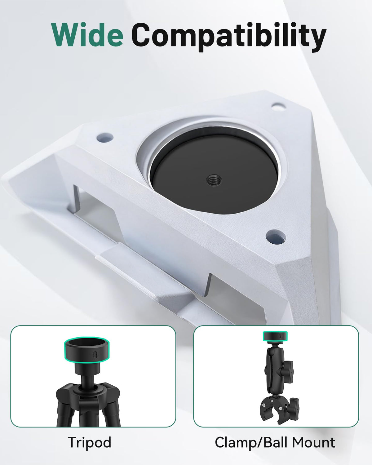 XMoving adapter attached to a tabletop tripod offering portable stability