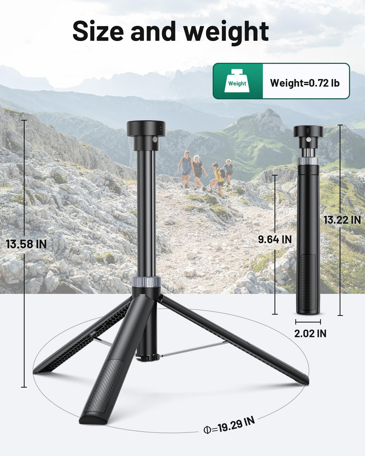 XMoving tripod beside backpack illustrating lightweight portability benefit
