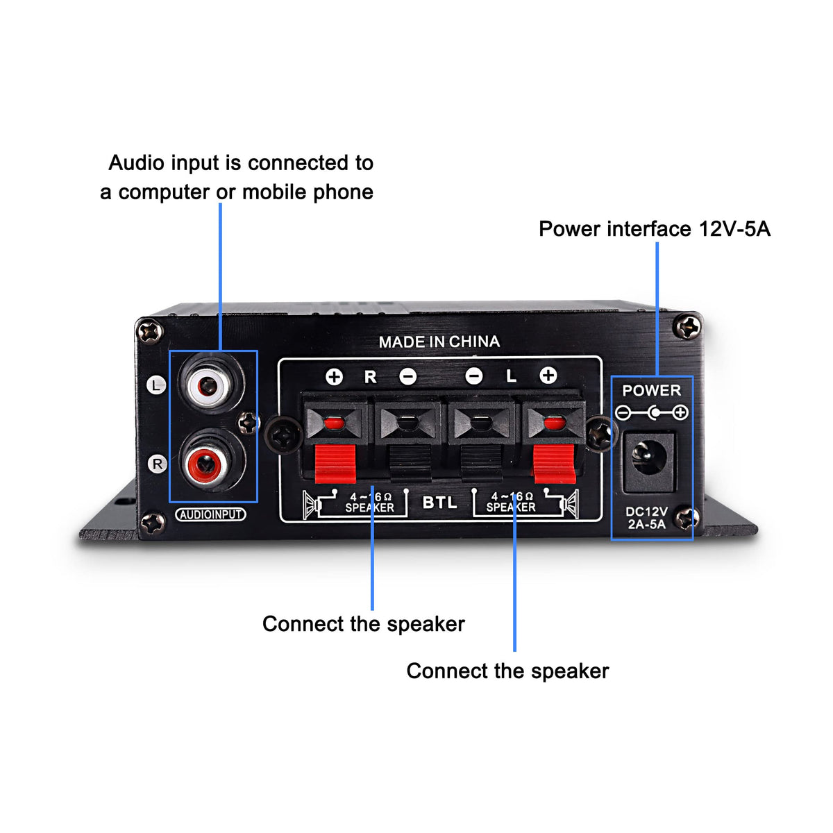 XMSJSIY two-channel output enables richer stereo in car audio.