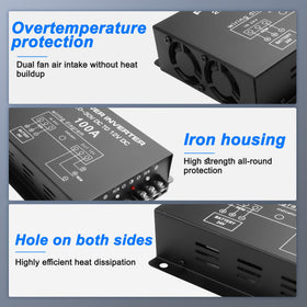 XMSJSIY dual fans active cooling reducing temperature for sustained 1200W output