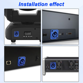 XMSJSIY cable installed on a stage light showing tidy professional setup benefit