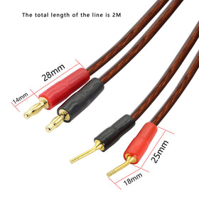 XMSJSIY cables separated into individual leads for versatile bi-wiring setups
