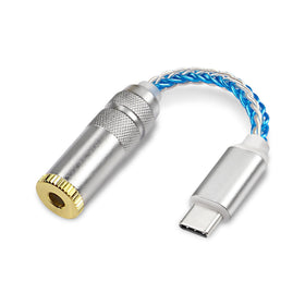 XMSJSIY USB-C to 4.4mm DAC packaging shows compact design for portable listening.
