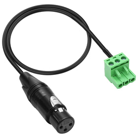 XMSJSIY front XLR to Phoenix adapter showing plug and block for reliable conversion