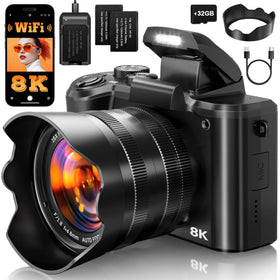 XNSIAKXA 8K UHD camera front view for high-detail landscapes and vlogs