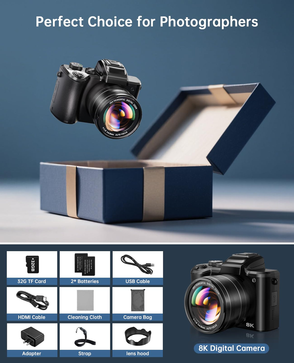 XNSIAKXA extended battery with 32GB card supports longer shooting sessions