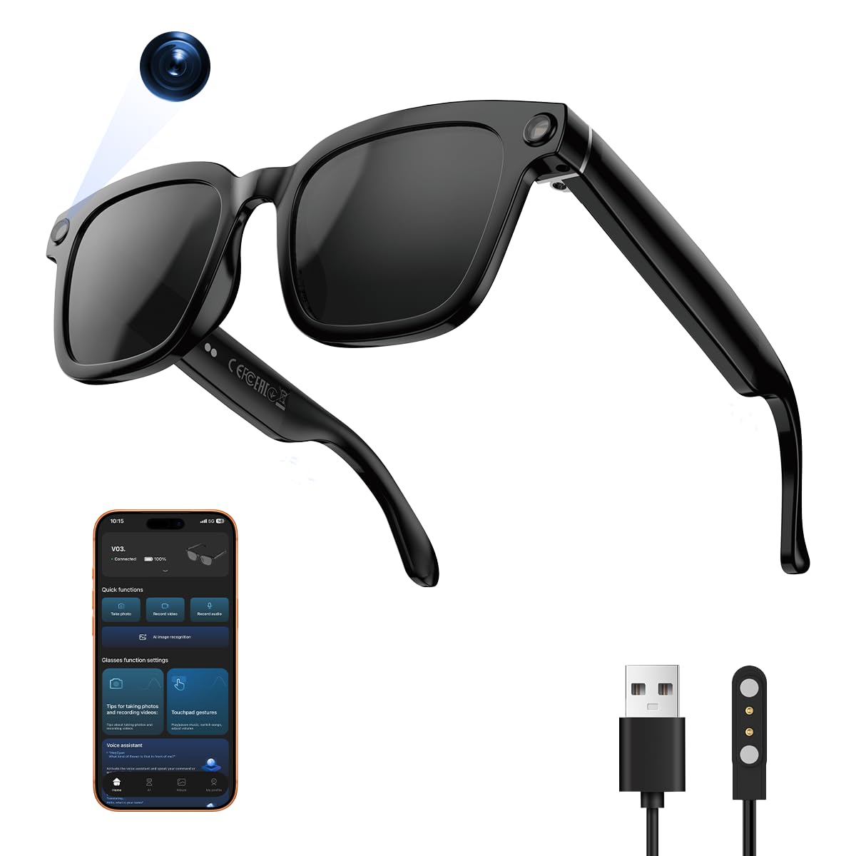 XO Simple Glasses capture hands-free 1080p video with translation for travel and meetings.