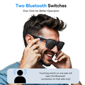 XO Simple open ear speakers close up demonstrating discreet audio delivery