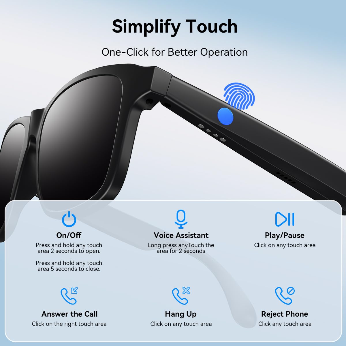 XO Simple side profile highlighting compact frame for everyday wear and calls