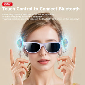XO Smart Bluetooth glasses showing voice controls for quick actions on the move.