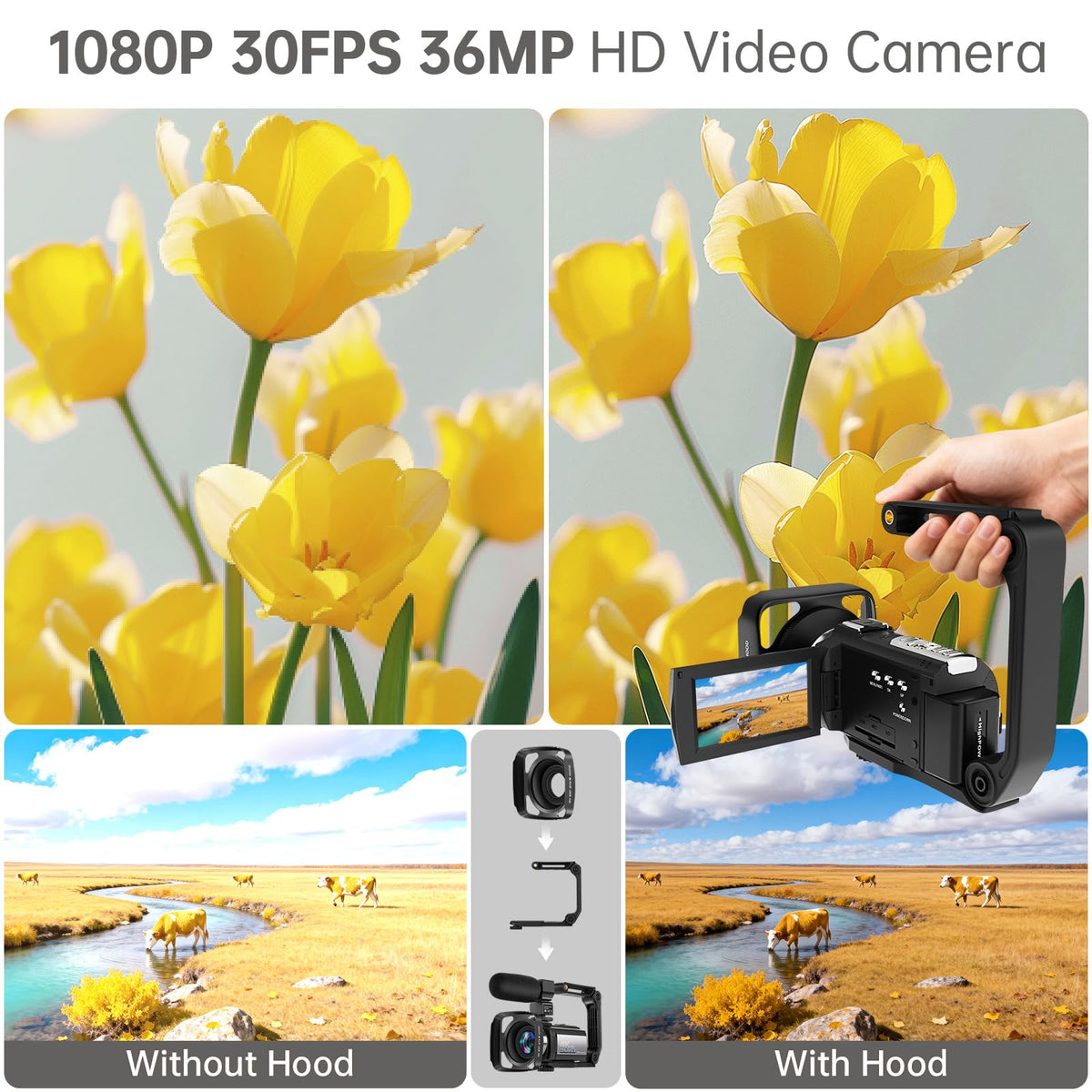 Xoieod camcorder remote control for easy handheld operation