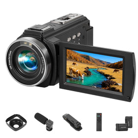 Xoieod camcorder with a 3-inch rotating screen for versatile angles