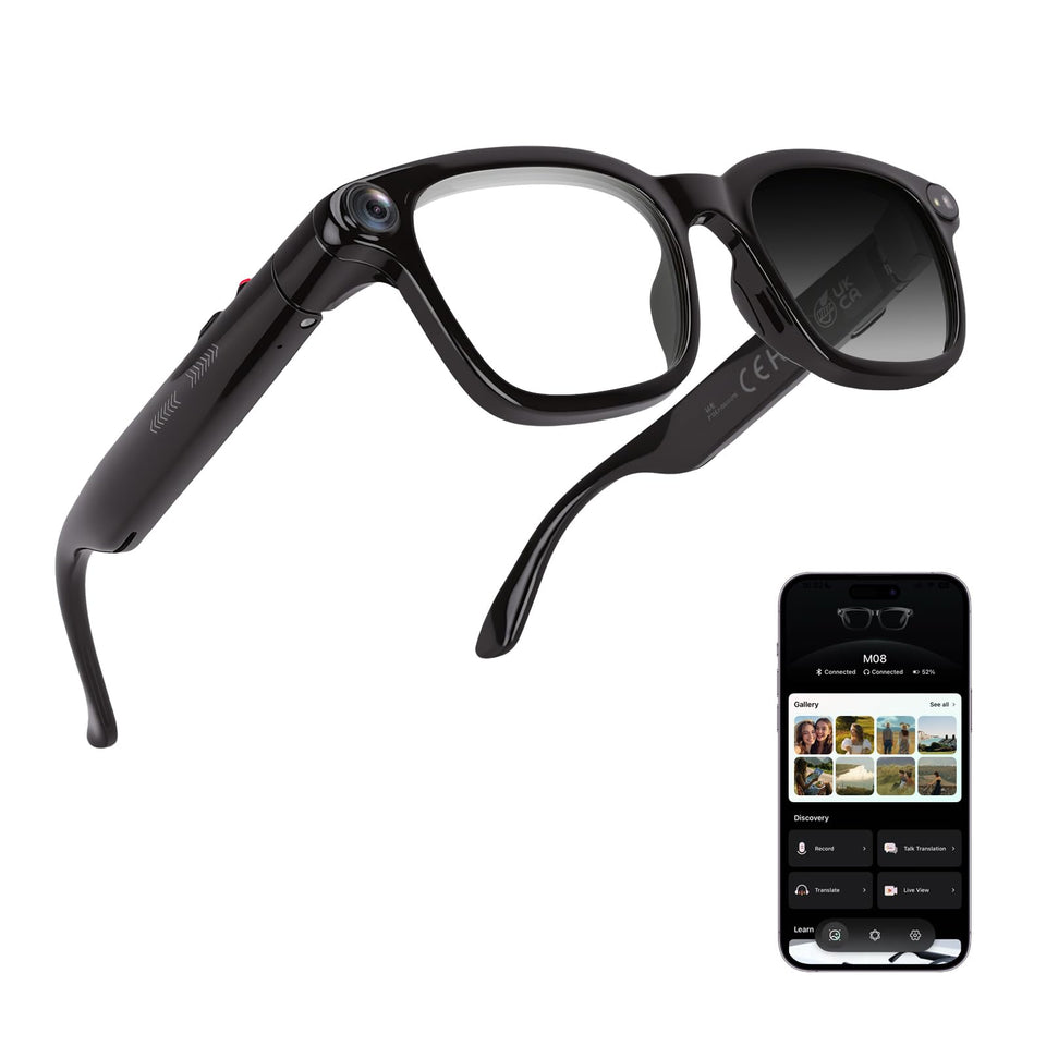 XOOMEER AI glasses capture 4K video with stabilization for smooth vlogs