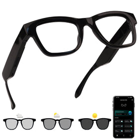 XOOMEER AI Smart Glasses with open-ear design for hands-free calls and music.
