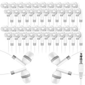 XOSDA 100-pack classroom earbuds bulk for schools, easy distribution.
