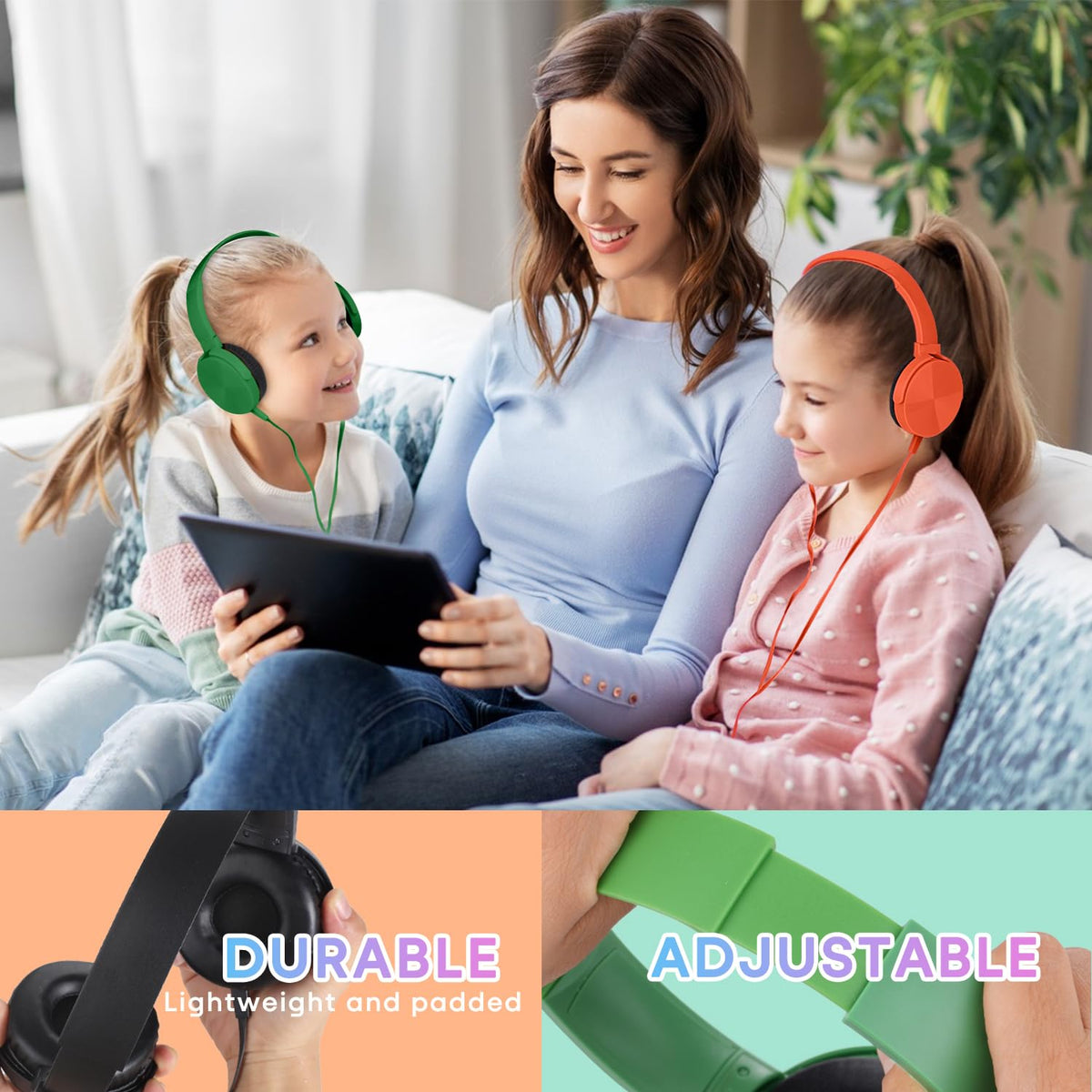 XOSDA adjustable headband fits different ages for growing students.