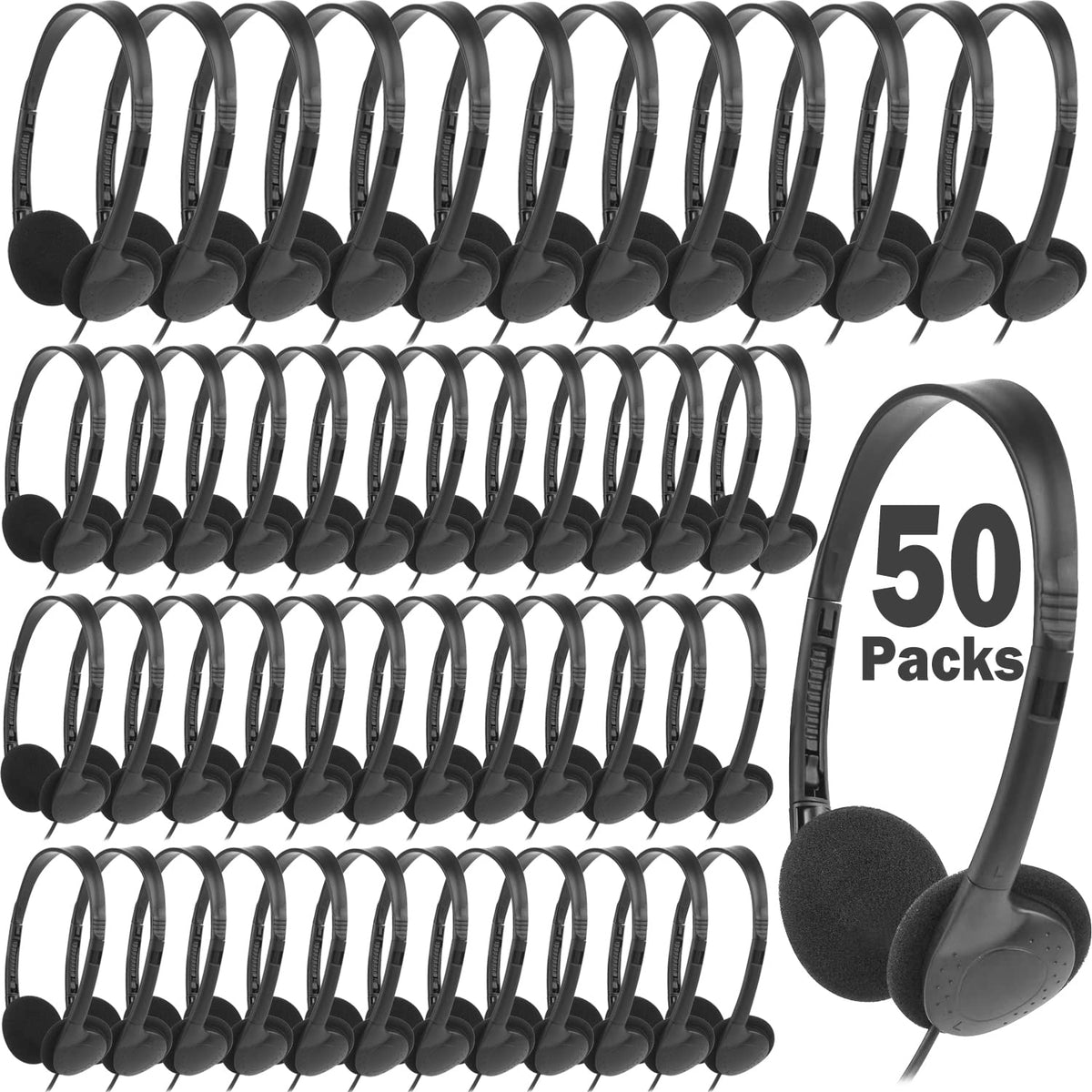 XOSDA bulk classroom headphones front view showing durable build for daily school use