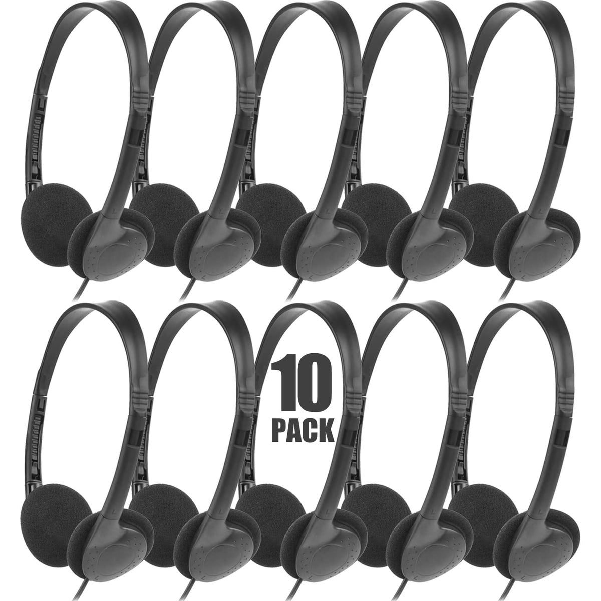 XOSDA classroom headphones bulk 10-pack for classroom use and savings