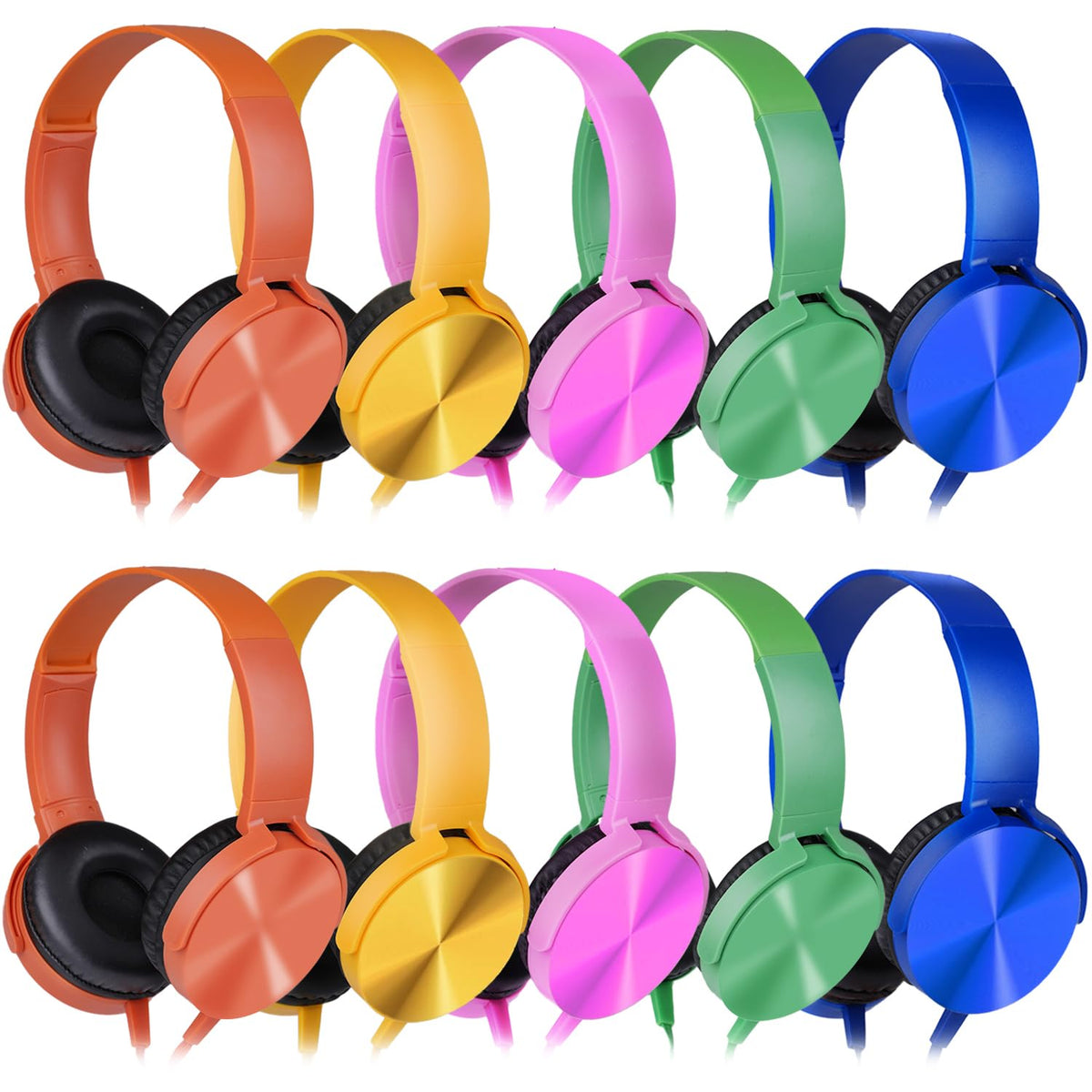 XOSDA classroom headphones 10-pack colorful tones for group activities and learning engagement.