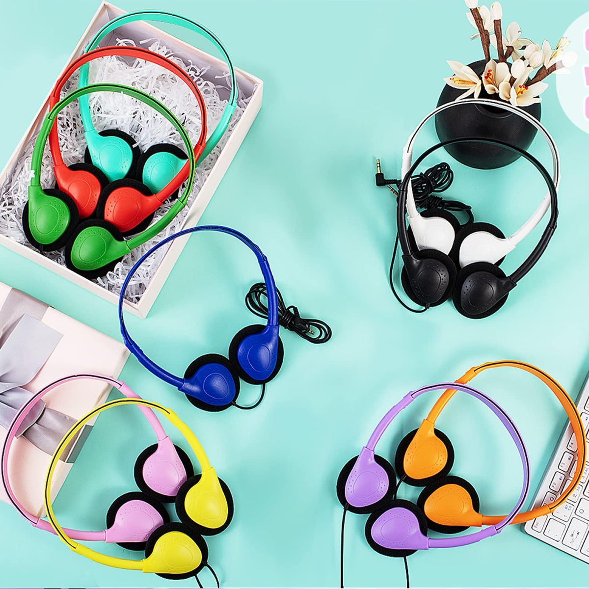 XOSDA classroom use-case ready headphones for learning and testing.