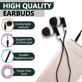 XOSDA earbuds compatible with desktops, laptops, tablets, and phones