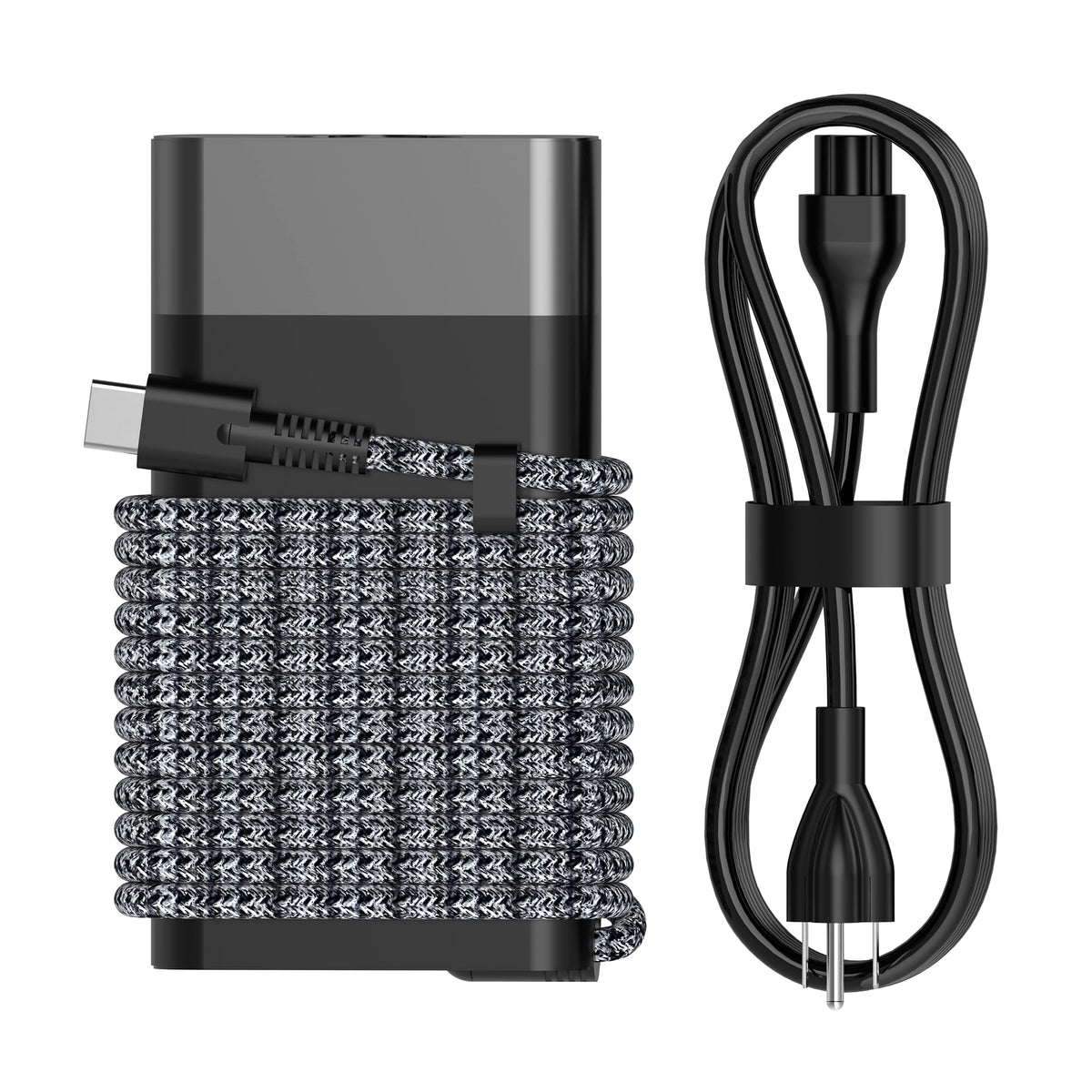 XOUBZ Slim 65W USB-C charger close-up, compact power for laptops on the go.
