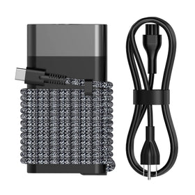 XOUBZ Slim 65W USB-C charger close-up, compact power for laptops on the go.