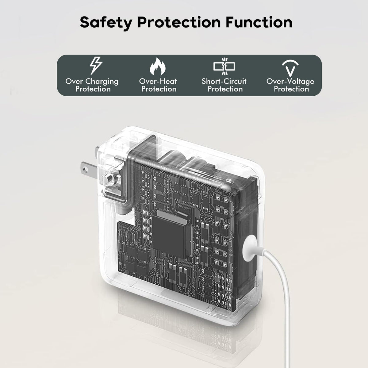 XOXCE charging cable bent to show durability and long-lasting tinned copper core