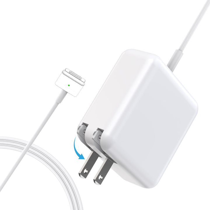 XOXCE front view charger showing compact design and foldable plug for portability