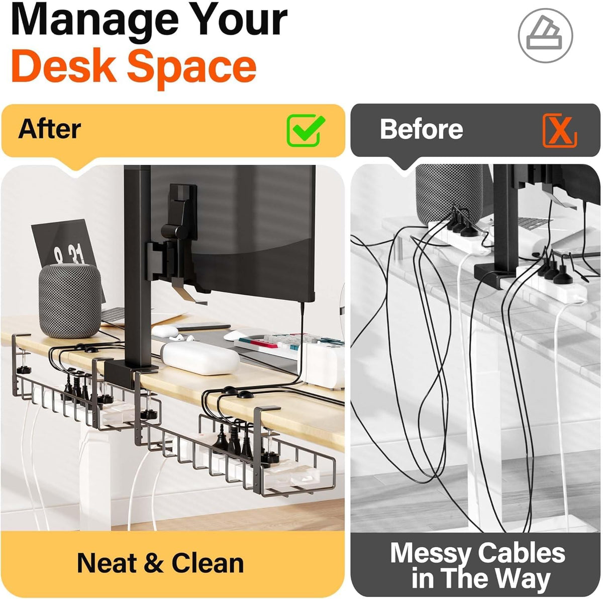 Xpatee clamp with anti-scratch pad shown preventing desk damage and secure fit