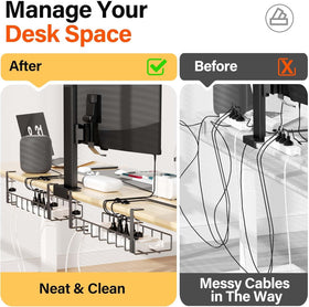Xpatee clamp with anti-scratch pad shown preventing desk damage and secure fit