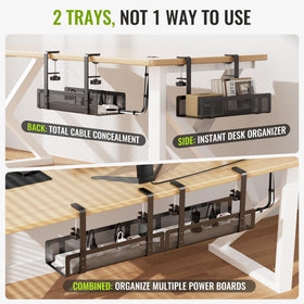Xpatee clamp close-up with non-slip pad protecting desk finish and secure grip