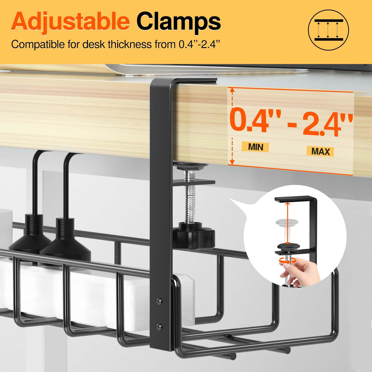 Xpatee desk-organization solution frees space and cleans floors