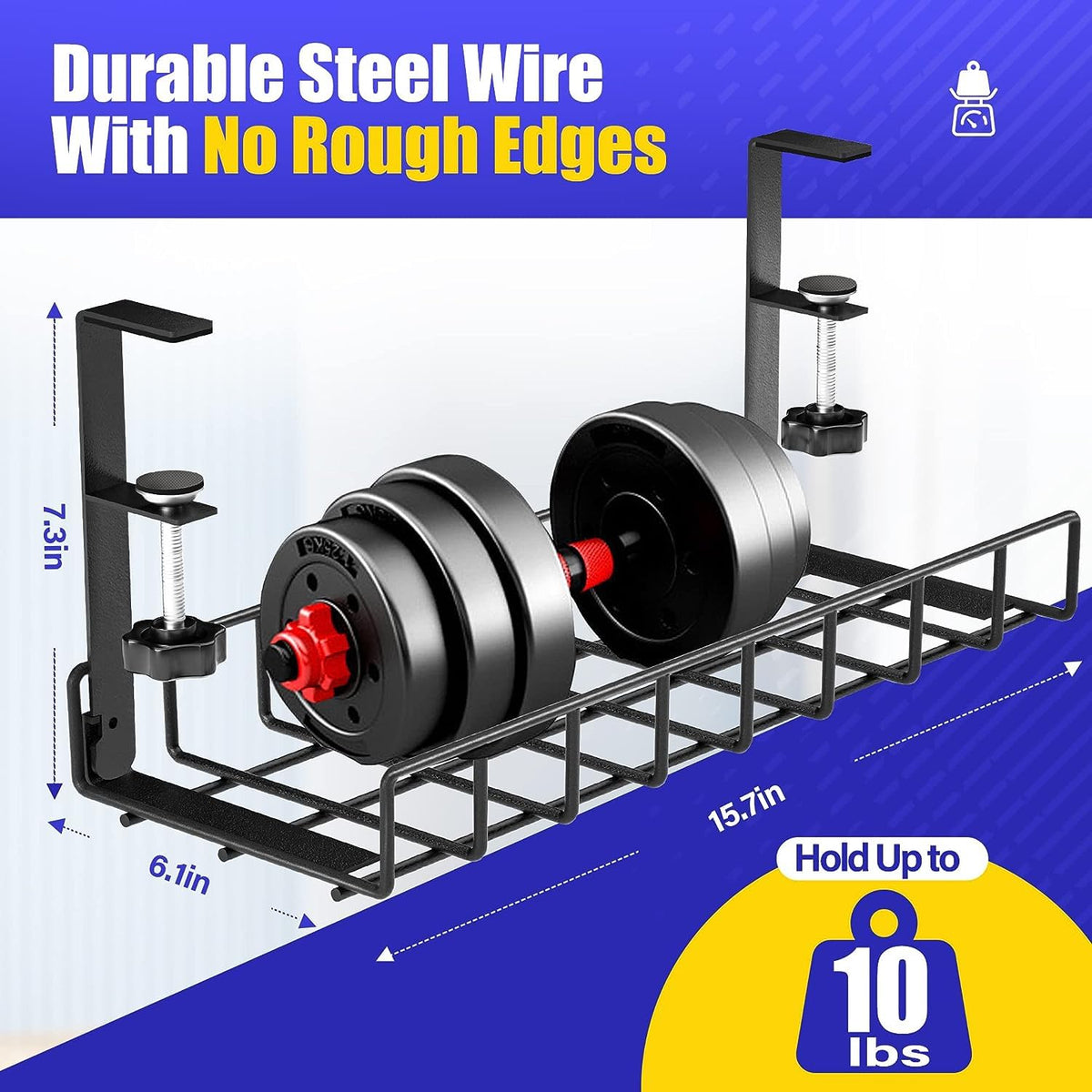 Xpatee tray storing a power strip and adapters for safer workspace