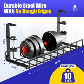 Xpatee tray storing a power strip and adapters for safer workspace