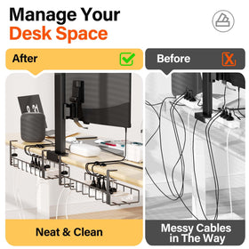 Xpatee two-pack trays maximize under-desk storage and organization