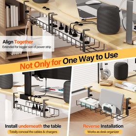 Xpatee wire-management kit includes clips and ties for quick setup