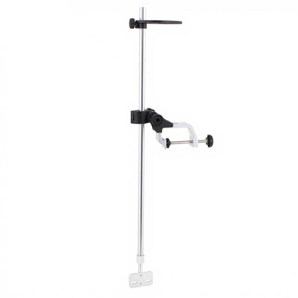 Xproutdoor front view of telescopic mount showing secure clamp and benefit of stable positioning