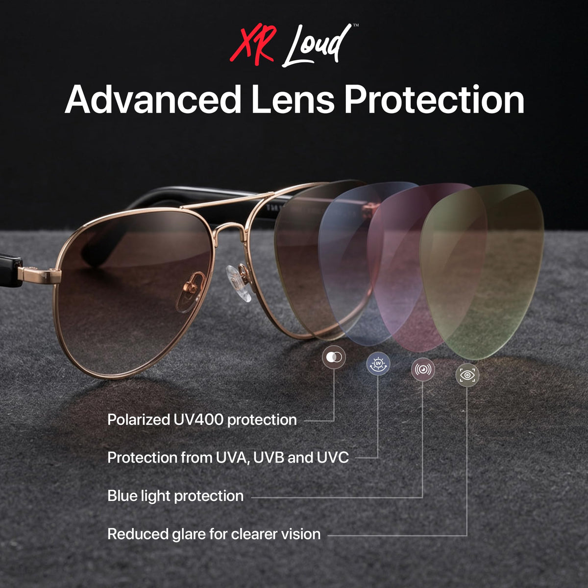 XR Loud Black Dominator UV protection in outdoor settings.
